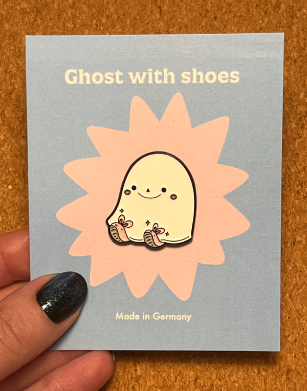 Ghost With Shoes Enamel Pin