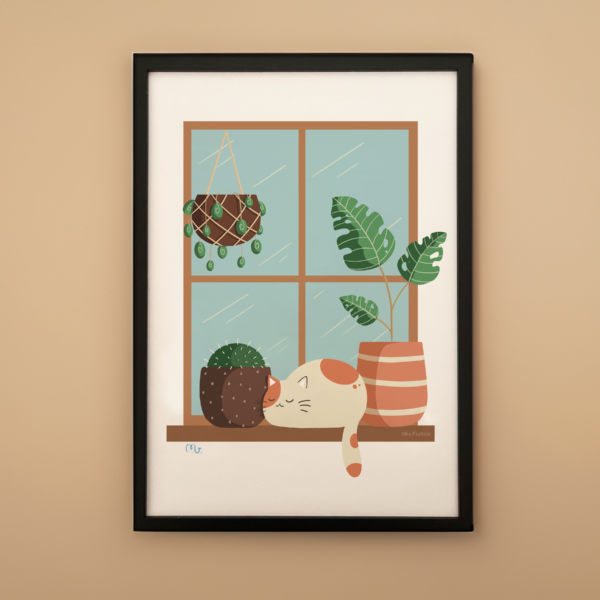 Cat Chilling - Signed Comic Print