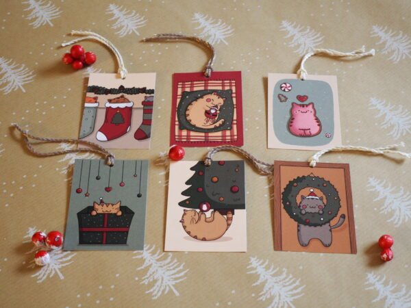 Meowy Christmas Gift Tags