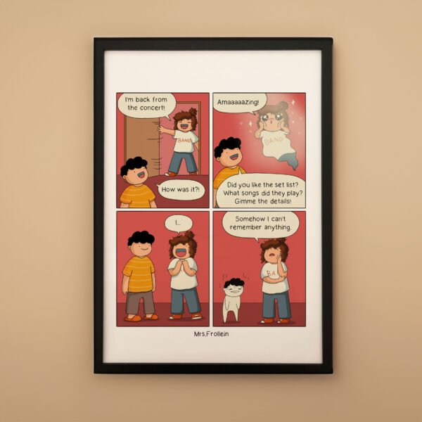 Post Concert Amnesia - Signed Comic Print