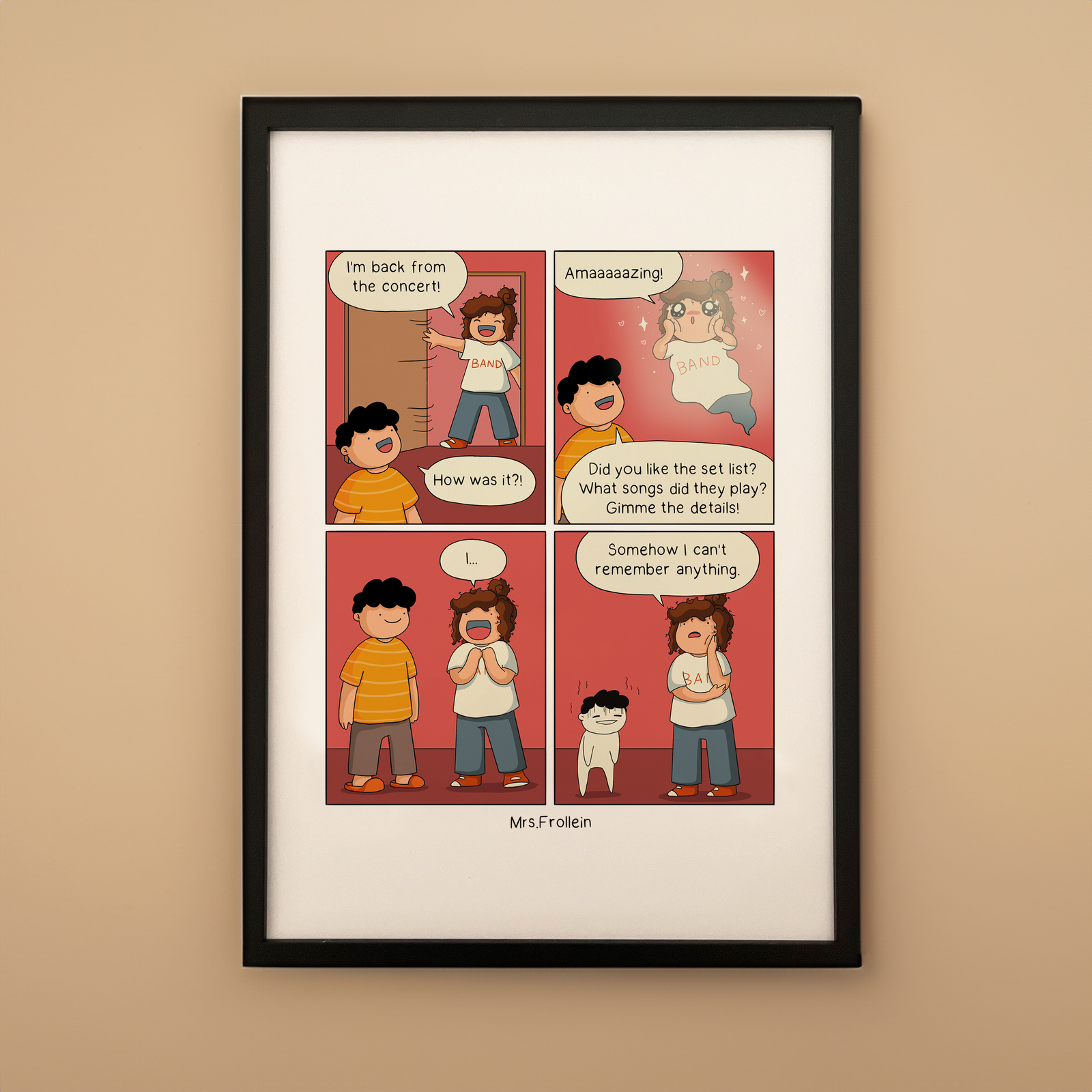 Post Concert Amnesia – Signed Comic Print