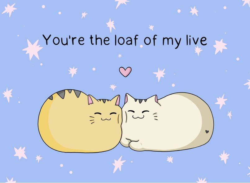 Valentine's Day Card - You're the Loaf of My Live - Image 2
