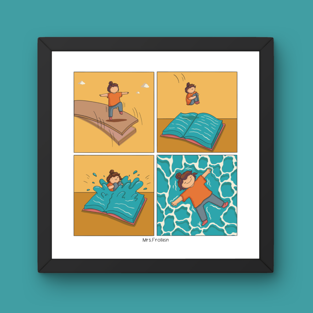 Book Swim - Signed Comic Print